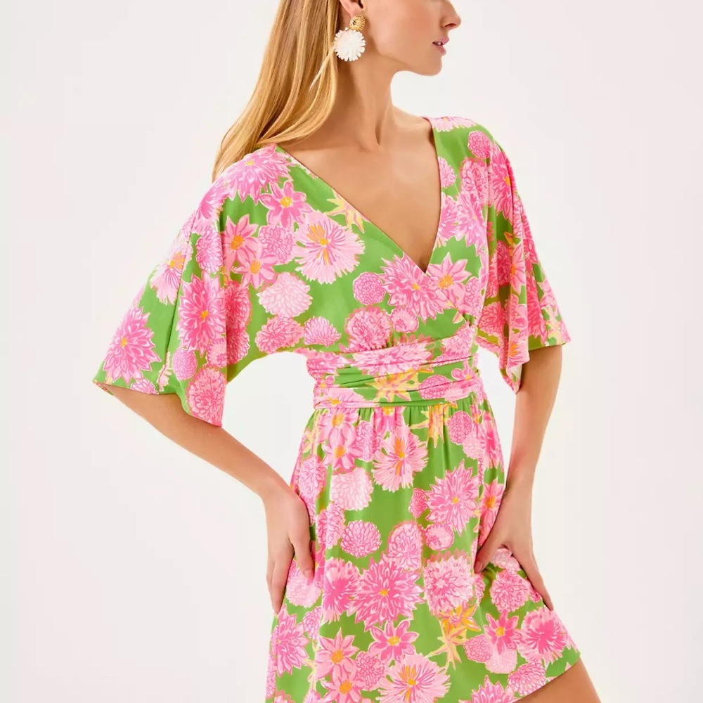 NWT Lilly Pulitzer PARIGI SKORT ROMPER in “Seaside Garden” MSRP $168 sz XL - Picture 3 of 10